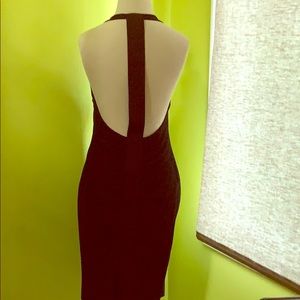 ❌SOLD❌NWT Pamella Roland Black T-Back Halter Dress